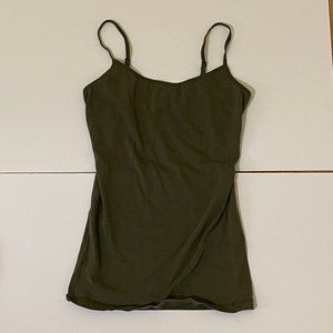 dark olive green, tank top,  girls large